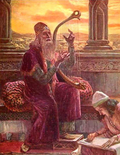 Roi David r�citant les Psaumes de la Bible